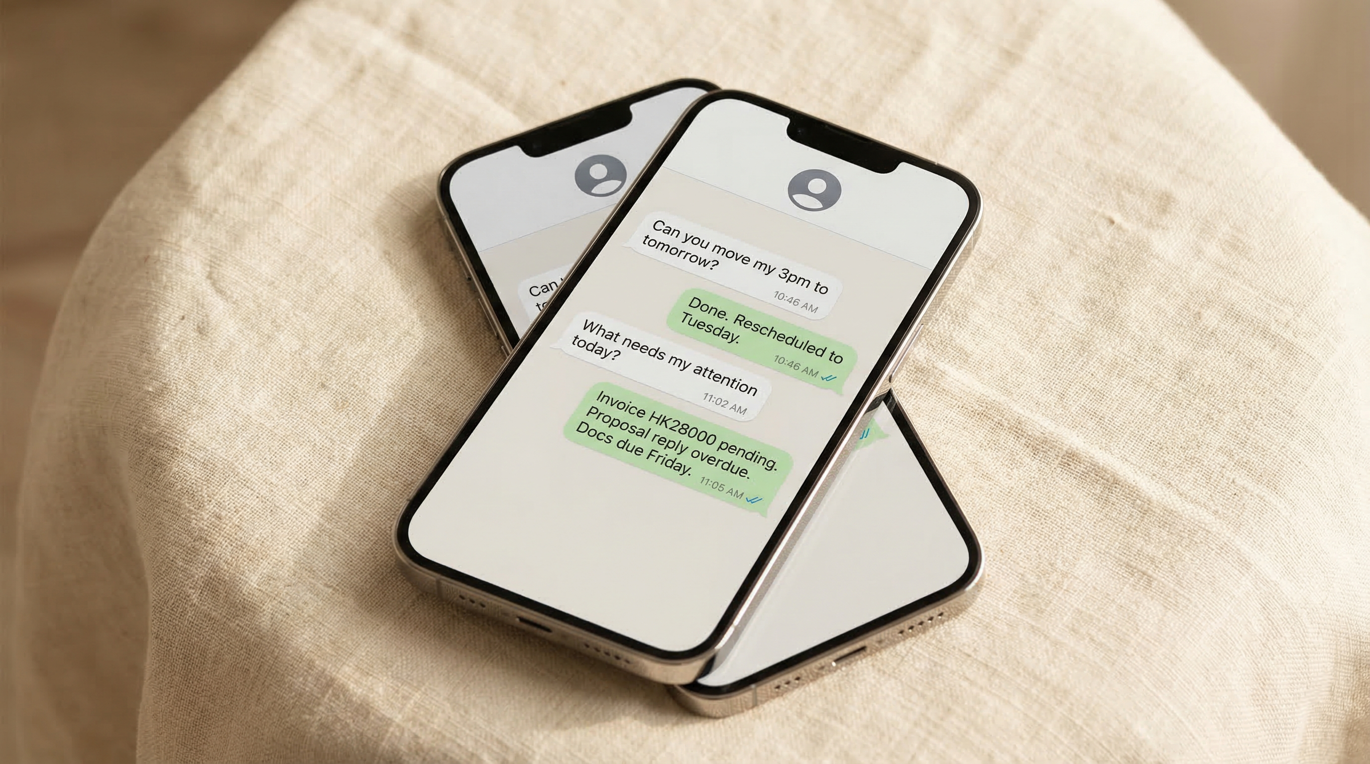 Agent handling a meeting reschedule and task summary